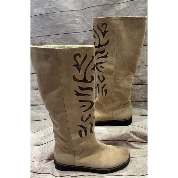 Carlos Santana Tall Artista Boots~Inlay~Shearling Lined~Size 10 M - Picture 5 of 12